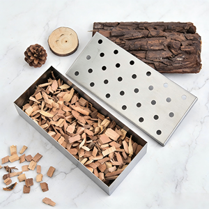 Boîte à fumée en acier inoxydable robuste pour grillades au gaz, au charbon <span class=keywords><strong>de</strong></span> <span class=keywords><strong>bois</strong></span> ou électriques, accessoire BBQ pour ajouter une saveur fumée - Product Image 3