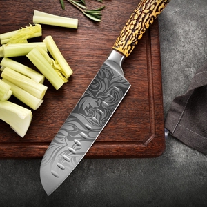 Tốt Nhất Sang Trọng Nấu Ăn Dao Thiết Lập Với ABS Xử Lý Thép Không Gỉ Đầu Bếp Butcher Boning Santoku Cắt Dao - Product Image 3