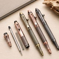 Stylo tactique vintage en laiton massif, style déclencheur de fusil, bronze, luxe, EDC, cadeau pour homme