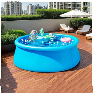 Piscine gonflable d'extérieur hors sol avec jouets flottants pour enfants, pour s'amuser cet été - Product Image 4