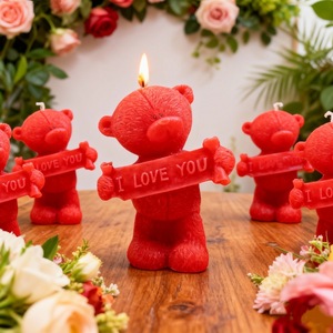 Valentine's Day Bear Scented Candle Silicone Mold DIY Ornament Gift Baking Cake Decoration Mold - Product Image 2