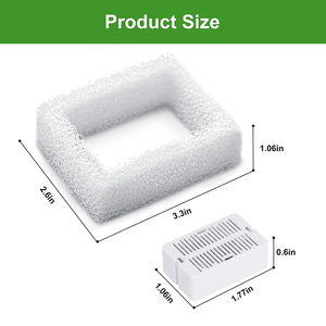 Paquete de 8 Filtros para Bebedero de Gatos con 2 Esponjas Pre-filtro, Repuesto de Carbón de Triple Acción para Bebedero Redondo para Mascotas - Product Image 6
