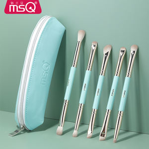 5pcs pinceaux de maquillage bleu à double extrémité pour correcteur et crayon à sourcils Mini sac préféré des filles - Product Image 5