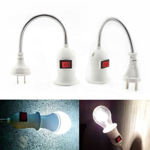 Adaptateur <span class=keywords><strong>convertisseur</strong></span> d'extension d'<span class=keywords><strong>ampoule</strong></span> de lampe E27 support de base de douille de lampe murale prise ue/royaume-uni - Product Image 3