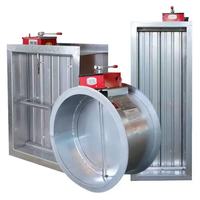 XINBO Industriel Vanne papillon anti-incendie galvanisée à actionnement électrique pour évacuation de fumée, série FHF-W, argentée