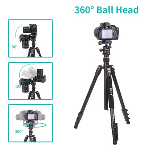 Hot Bán Jmary 2 Trong 1 Gấp Nhôm Nhỏ Gọn Chuyên Nghiệp 360 Xoay Tripod Đứng Monopod Máy Ảnh Điện Thoại Tripod - Product Image 5