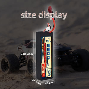 VSVAW 7.6V 80C Deans tak ile 5500mAh 2S Lipo pil Hardcase pil RC araba tekne kamyon helikopter uçak yarış modelleri için - Product Image 4