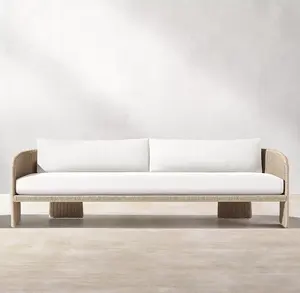 Sassanid-Conjunto de jardín y Patio al aire libre, sofá de mimbre para todo tipo de clima, muebles modernos de lujo para exteriores, Hotel y complejo turístico, novedad - Product Image 1