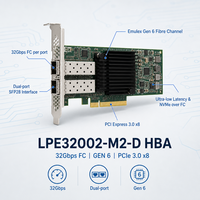 Carte réseau Broadcom Emulex LPE32002-AP/M2 HBA, double port, fibre optique MMF, LC SFP+, 32 Go, Gen6, pour serveur