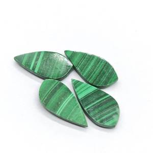 Malaquita 19x9mm Forma libre Cabujón Piedra suelta para la fabricación de joyas - Product Image 5