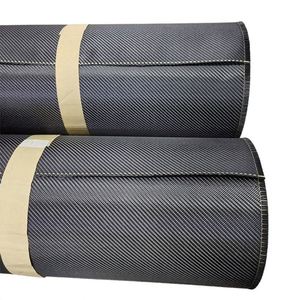 High Strength 3k 6k 12K T300 T600 400gsm 2x2 Twill Weave Lightweight Industry Use Carbon Fiber Fabric <b>Roll</b> - Product Image 2