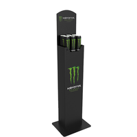 Support de présentation de boissons en métal personnalisable, étagère verticale pour le stockage de bouteilles et de canettes en magasin