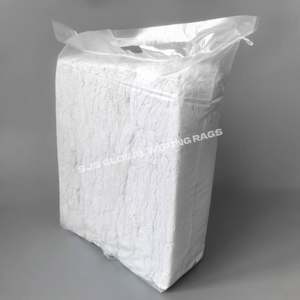 Trapos de limpieza industriales de lona blanca recuperada, 100% algodón, trapos de algodón para limpieza - Product Image 1