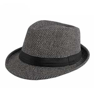 Chapeaux Fedora Jazz en Laine Nouvelle Collection Automne Hiver pour Hommes d'Âge Moyen, avec Imprimé Gonflé et Pare-Soleil Intégré - Product Image 1