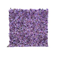 Mur de fleurs artificielles 3D 5D violettes sur mesure de qualité supérieure pour toile de fond de mariage, décoration florale pour vitrine de magasin et centre commercial, accessoires photo