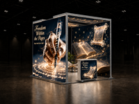 Boîte à lumière LED en tissu SEG en aluminium autoportante personnalisée, modulaire, connectable sans outil, rétroéclairée, extensible, en PVC pour mur
