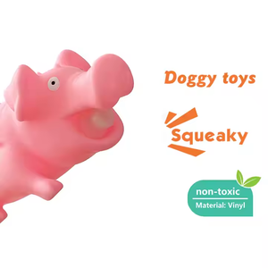 Venta al por mayor de juguetes duraderos para perros lindos y extravagantes en forma de cerdito juguetes para mascotas hechos de caucho TPR sostenible - Product Image 4
