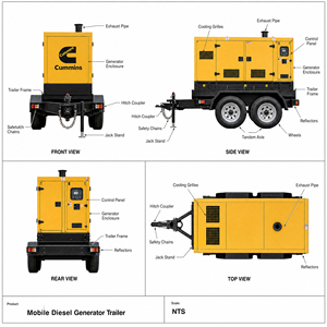 Groupe électrogène au gaz naturel Cummins 1000 kW refroidi par eau, silencieux, 50/60 Hz avec protection automatique, ATS CE EAC pour les centres de données - Product Image 4