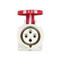 Prise droite industrielle fixe 4 broches 32A prise de panneau industrielle dissimulée à 3 phases IP44 anti-éclaboussures