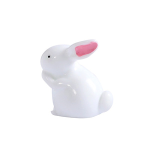 Décoration de jardinage miniature DIY Lapin, Ornement créatif pour gâteau, Pendentif porte-clés, Artisanat en résine de dessin animé - Product Image 5