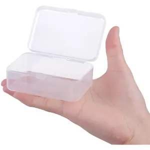 Polypropylene Rectangle Mini Portable Plastic Storage Containers Box Case With Hinged Lid