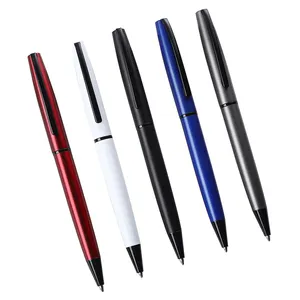 עט רולר מתכת באיכות גבוהה מרקם מט מתנות ססגוניות פרסום עט כדורי טוויסט עם לוגו