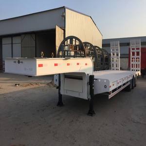 Heavy-duty 7 8 Axle 100-120 Ton Heavy-duty Low Flatbed <b>Trailer</b> for Heavy Transportation, Low Flatbed/low Bed Semi Truck <b>Trailer</b> - Product Image 2