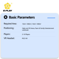 Plataforma de Simulador de Realidad Virtual Eplay Factory Personalizada para Área de Juego VR con Movimiento Libre, Set de 5-10 Máquinas de Juego de Disparos Arcade