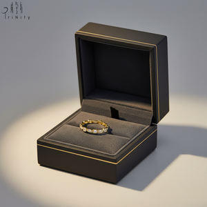 Anillo Apilable de Diamantes Más Vendido, Anillo de Eternidad Delicado, Joyería Moderna, Anillo de Oro Amarillo de 18K con Diamantes Naturales Reales - Product Image 6