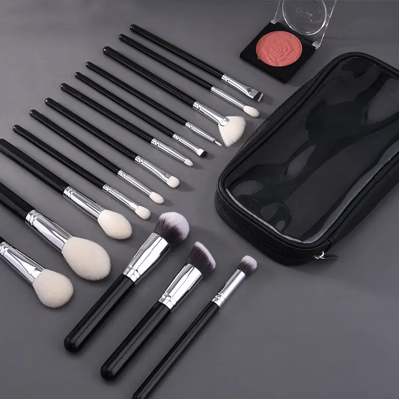 Hot Selling Make-Up Borstels Set Custom Logo Enkele Professionele Luxe Geit Haar Make-Up Borstel Set 41 Stuks Make-Up Borstel Single