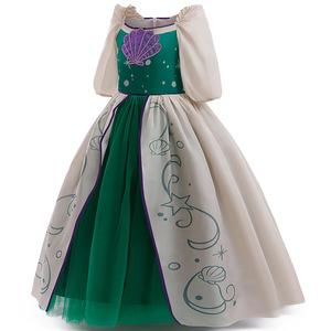 Elegante disfraz de princesa <span class=keywords><strong>Ariel</strong></span> para niñas, Cosplay de Halloween para niños, fiesta de cumpleaños, mascarada, actuación, <span class=keywords><strong>película</strong></span> de TV inspirada - Product Image 2