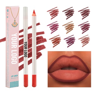 Crayons à lèvres 2 en 1, crayons à lèvres <span class=keywords><strong>et</strong></span> <span class=keywords><strong>rouge</strong></span> à lèvres, imperméables, 10 couleurs, brun crème, vente en gros, marque privée - Product Image 2