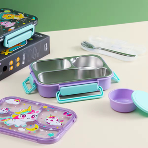 Cartoon <b>Lunch</b> <b>Box</b> Portable Rectangular Kids Students Leakproof Food Container Tableware - Product Image 4