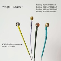 Jeu de cordes pour violon 4/4 en argent pur, nylon de haute qualité, enroulé d'argent, 4 cordes, best-seller, emballées individuellement, accessoires pour violon