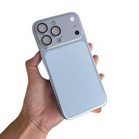 Coque de protection intégrale compatible PC pour 11/14 Pro/15 16 17 Pro Max, transforme instantanément votre appareil, verre AG magnétique intégré, couleur unie