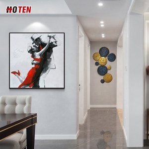 Artículos modernos para el hogar mujer flamenca española bailarina pintura al óleo estilo abstracto lienzo decoración de pared para sala de estar - Product Image 5