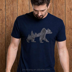 ポリエステル50％ 綿25％ レーヨン25％ ブレンド カスタムプリント メンズTシャツ、オリジナルロゴ入り トライブレンド ソフトTシャツ - Product Image 5