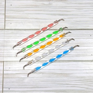 Juego de 5 Herramientas Originales para Puntear en Ángulo, Estiletes Curvos para Mandala, Puntas Variadas de Diferentes Tamaños, Decoración Boho, Arte de Uñas - Product Image 1