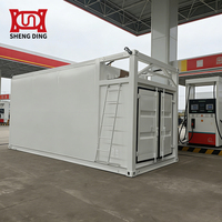 Station de ravitaillement mobile antidéflagrante en conteneur 20FT 40FT, distributeur de diesel et d'essence avec pompe, certifié CE