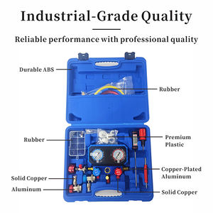 ชุดเกจวัดแรงดันน้ำยาแอร์รถยนต์ พร้อมสายยาง สำหรับน้ำยา R22 R-<span class=keywords><strong>410A</strong></span> R-134a ชุดเกจวัดแรงดันน้ำยาทำความเย็นโลหะคุณภาพสูง - Product Image 2