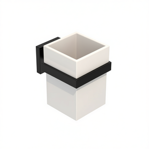 Soporte para cepillos de dientes Mod Trend negro mate 8x11x10.9 cm accesorio de baño para montar en la pared - Product Image 3