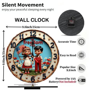 Round Wooden Wall <b>Clock</b> 25x25Cm Quiet Quartz Office Meeting Room Decor <b>Clock</b> - Product Image 2