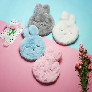 Bouteille d'eau chaude ronde en forme de lapin, sac en caoutchouc avec couverture en fourrure d'<span class=keywords><strong>animal</strong></span>, échantillon personnalisé - Product Image 2