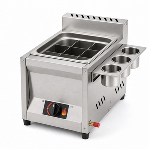Friggitrice Professionale a Gas HNRB, <span class=keywords><strong>Vasca</strong></span> Singola 8L, GPL, in Acciaio Inox, per Uso su Bancone in Cucine di Ristoranti - Product Image 1