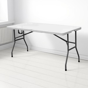 Bán Buôn Giá Rẻ Giá Bán Ngoài Trời Vườn Có Thể Xếp Chồng Nhà Hàng Ăn Uống Nhựa Trắng HDPE Gấp Bảng Cho Đảng - Product Image 2