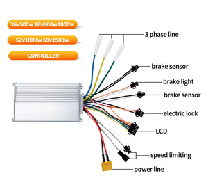 Controlador Universal de 24v/36v/48v para Motocicleta Eléctrica, Controlador de Motor de CC sin Escobillas para Bicicleta Eléctrica Urbana - Product Image 4