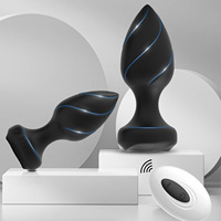 Kabelloser Ferngesteuerter Vibrierender Analplug Interaktiver Spiralförmiger Strukturierter Vibrator für Männer Frauen Paare Prostata-Massagegerät Erotikspielzeug