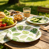 Assiettes en papier Joyeux Anniversaire, vaisselle jetable colorée pour décorations de fête