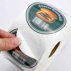 Étiquette autocollante ronde pour sandwich au fromage avec code-barres pour l'emballage alimentaire - Product Image 2