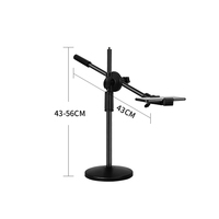 Anneau lumineux LED de 10 pouces, support de bureau pour prise de vue aérienne, support de téléphone portable pour diffusion en direct, maquillage, éclairage photographique, trépied